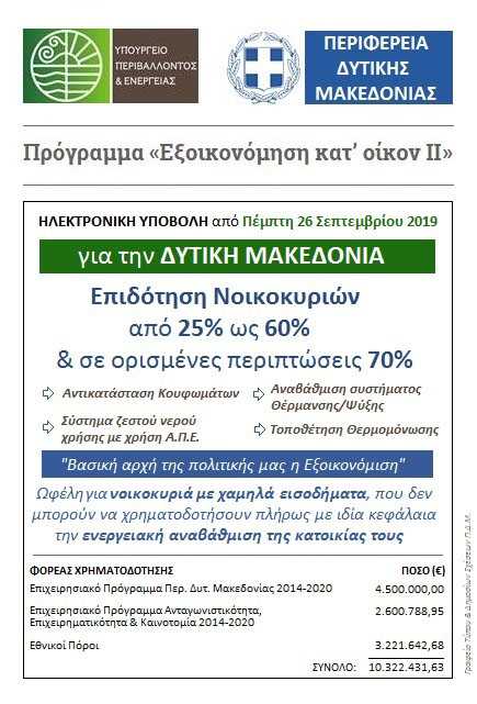 Eordaialive.com - Τα Νέα της Πτολεμαΐδας, Εορδαίας, Κοζάνης «Εξοικονόμηση κατ’ οίκον ΙΙ»: Ανοίγει την Πέμπτη 26 Σεπτεμβρίου η πλατφόρμα για την ηλεκτρονική υποβολή αιτήσεων για τη Δυτική Μακεδονία, με συγχρηματοδότηση από το Επιχειρησιακό Πρόγραμμα Περιφέρειας Δυτικής Μακεδονίας 2014-2020