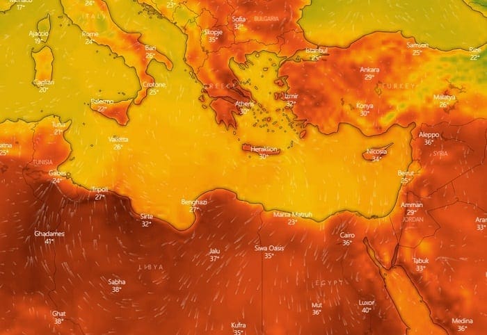 Eordaialive.com - Τα Νέα της Πτολεμαΐδας, Εορδαίας, Κοζάνης Δορυφορικές εικόνες για τον καύσωνα που έρχεται στην Ελλάδα